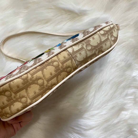 Authentic vintage Dior brown trotter embroidered mini saddle - Picture 6 of 12